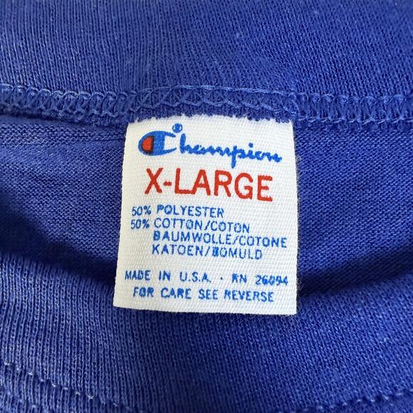 Vintage DePaul Blue Demons Shirt Mens XL Blue NCAA Champion Graphic Tee USA 90s - Picture 4 of 12